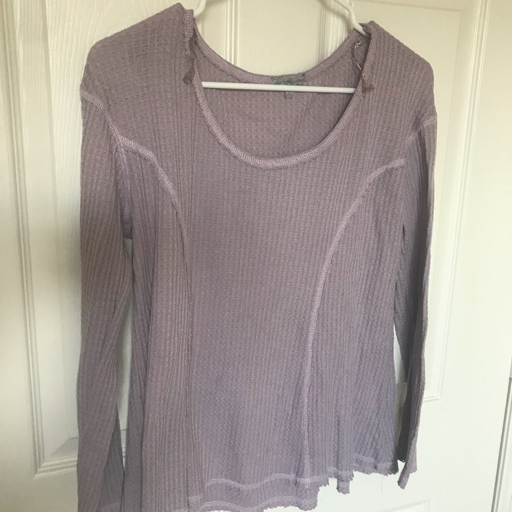 CLOSET CLOSING 3/10 Lavender waffle knit tee